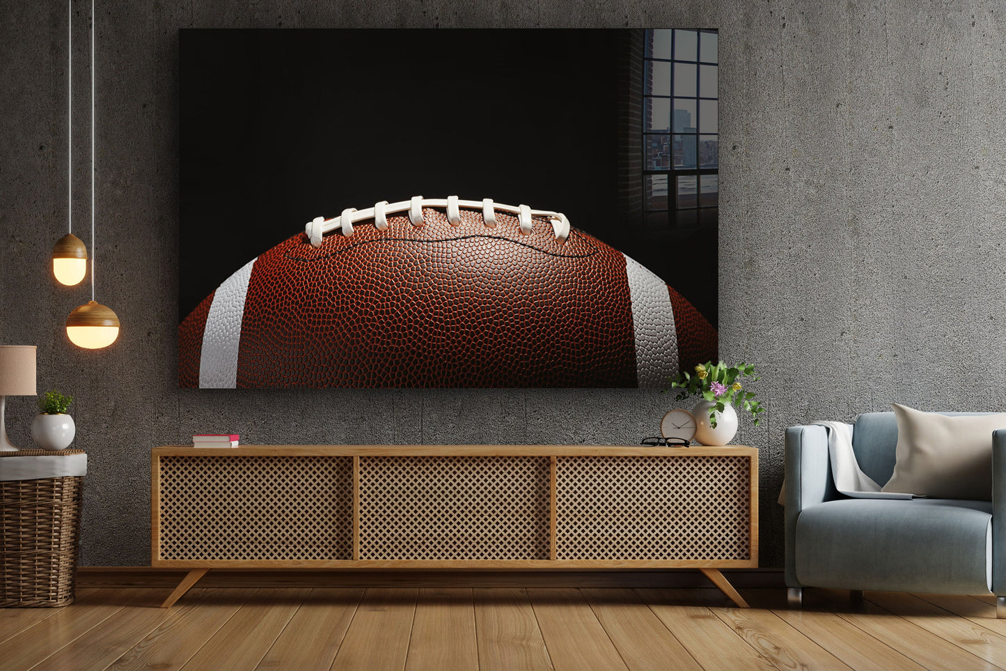 American Football, Large Glass Wall Art