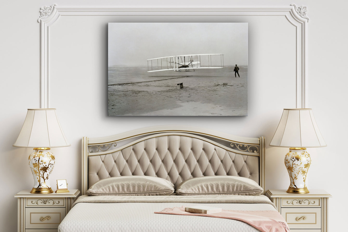 Wright Brothers First Flight, Large Glass Wall Art