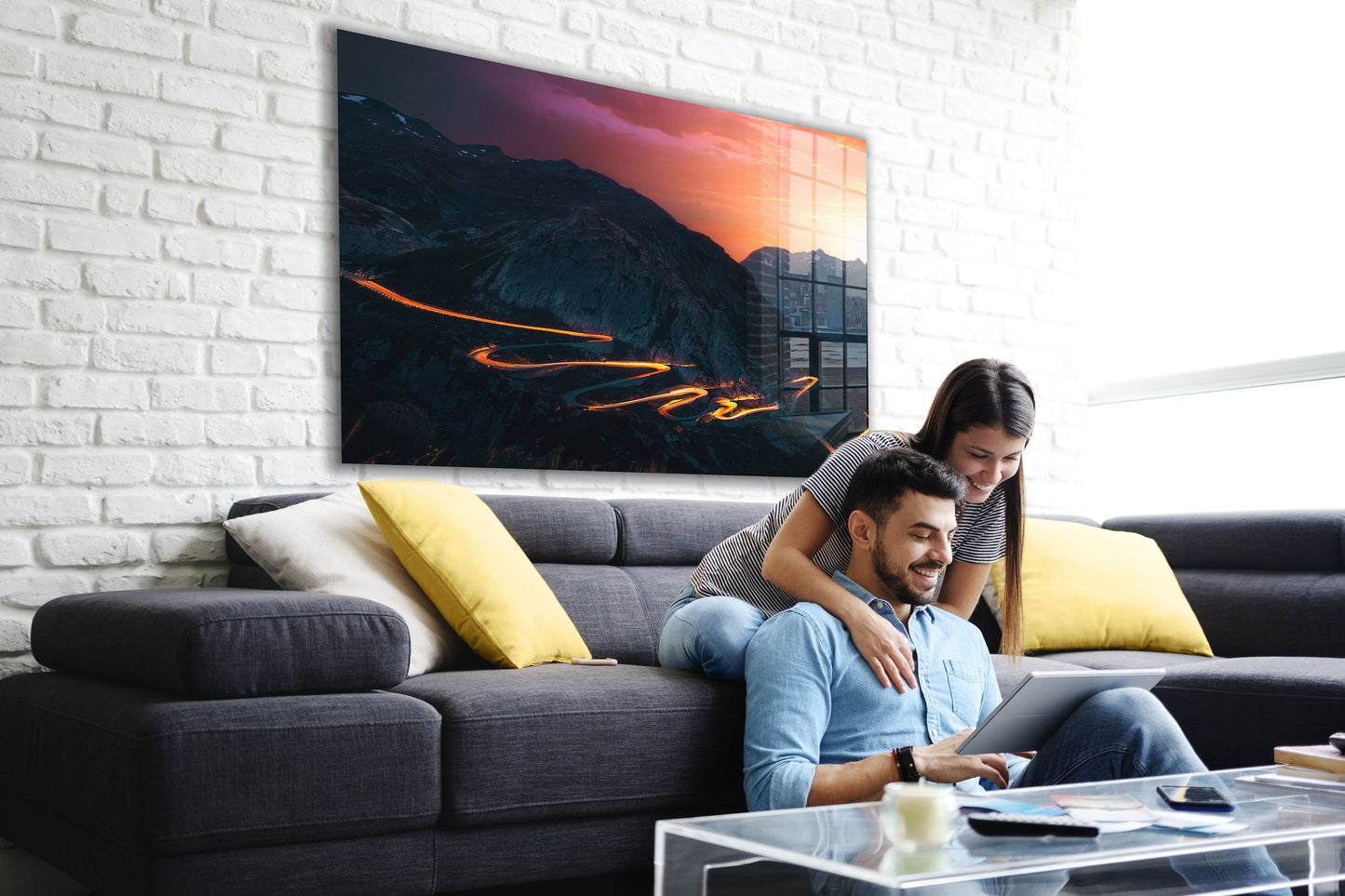 Mountain, Large Glass Wall Art