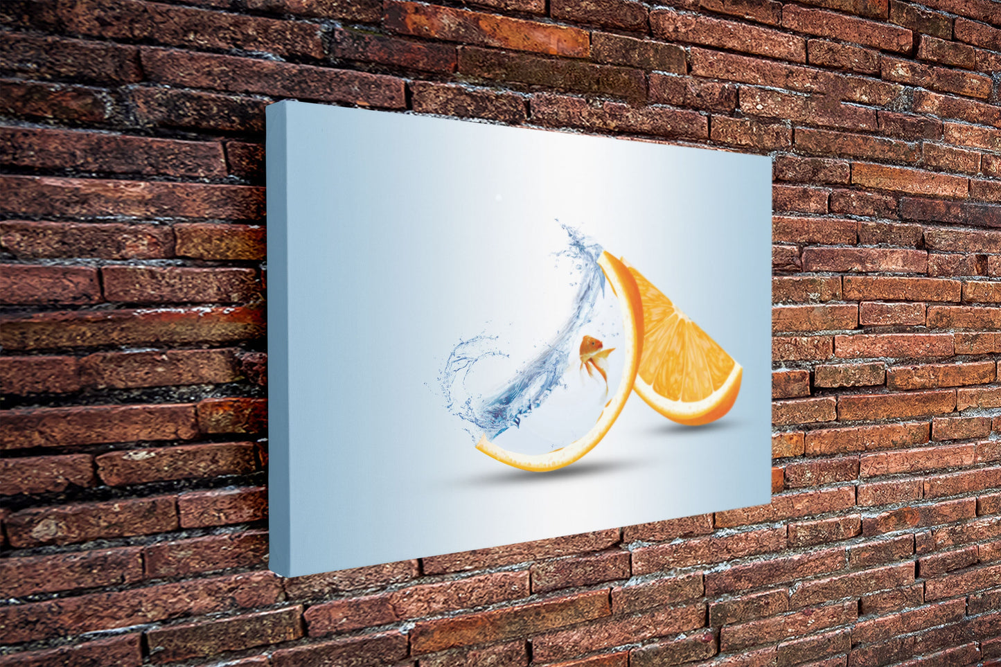 Orange Large Glass Wall Art
