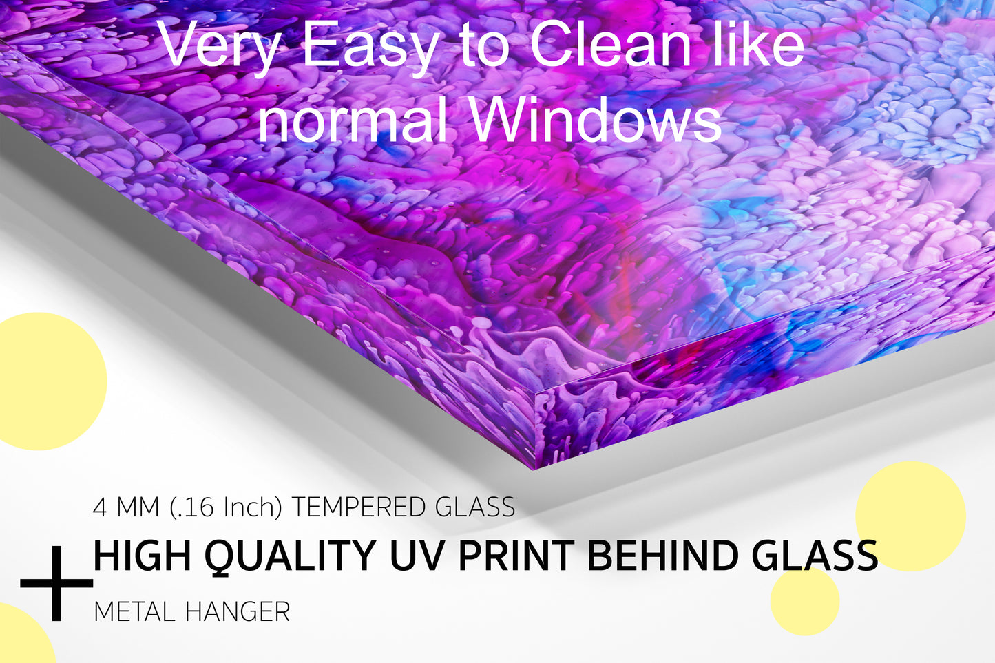 Abstract  Large Glass Wall Art