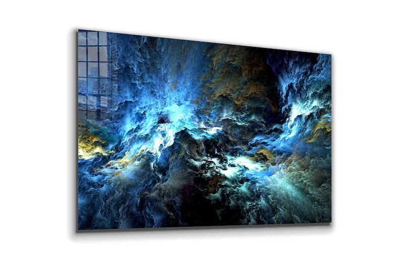 Cosmic Storm Large Glass Wall Art