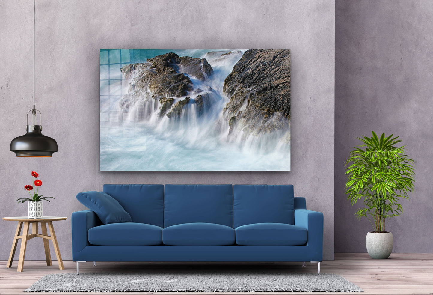 Waves, Large Glass Wall Art