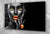 Black Make-Up Woman, Orange Lips, Fashion Icon, Large Glass Wall Art