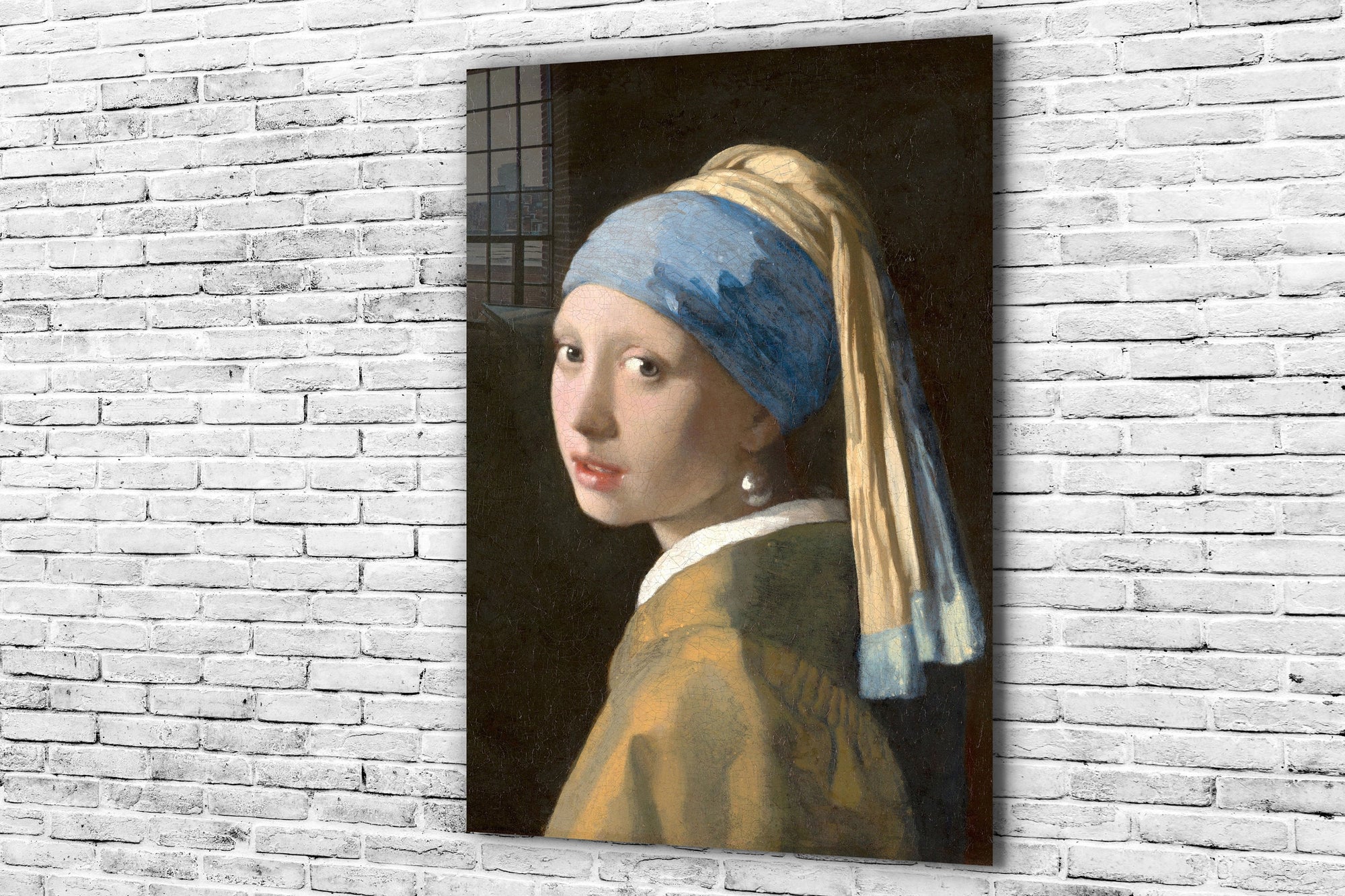 Johannes Vermeer - Girl with a Pearl Earring, Large Glass Wall Art