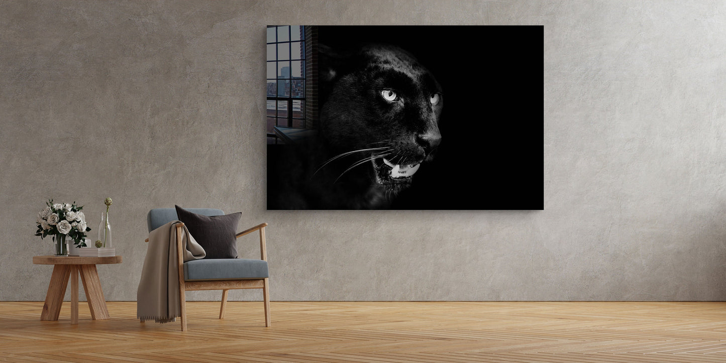 Panther, Large Glass Wall Art
