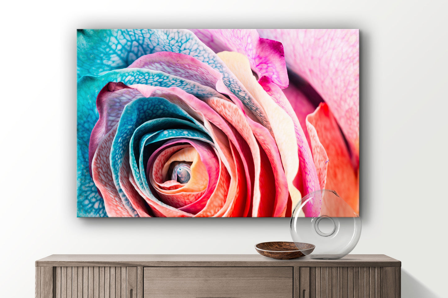 Rose, Large Glass Wall Art