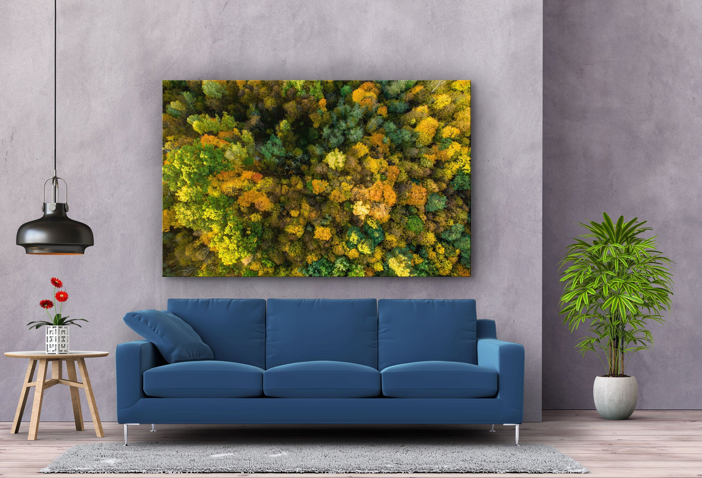 Forest Aerial, Large Glass Wall Art