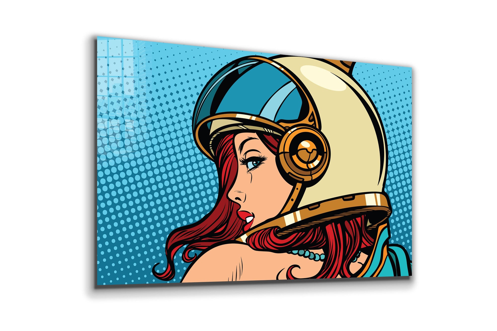 Pop Art Astronaut, Large Glass Wall Art