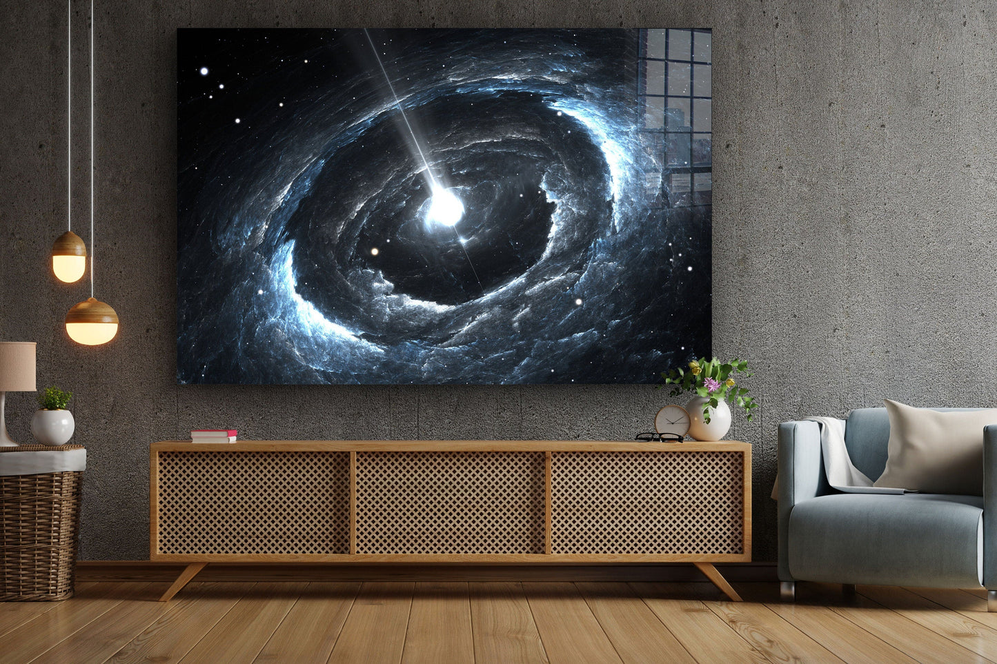Black Hole, Large Glass Wall Art