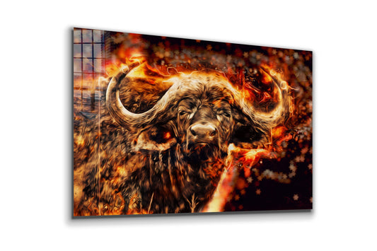 Buffalo, Large Glass Wall Art