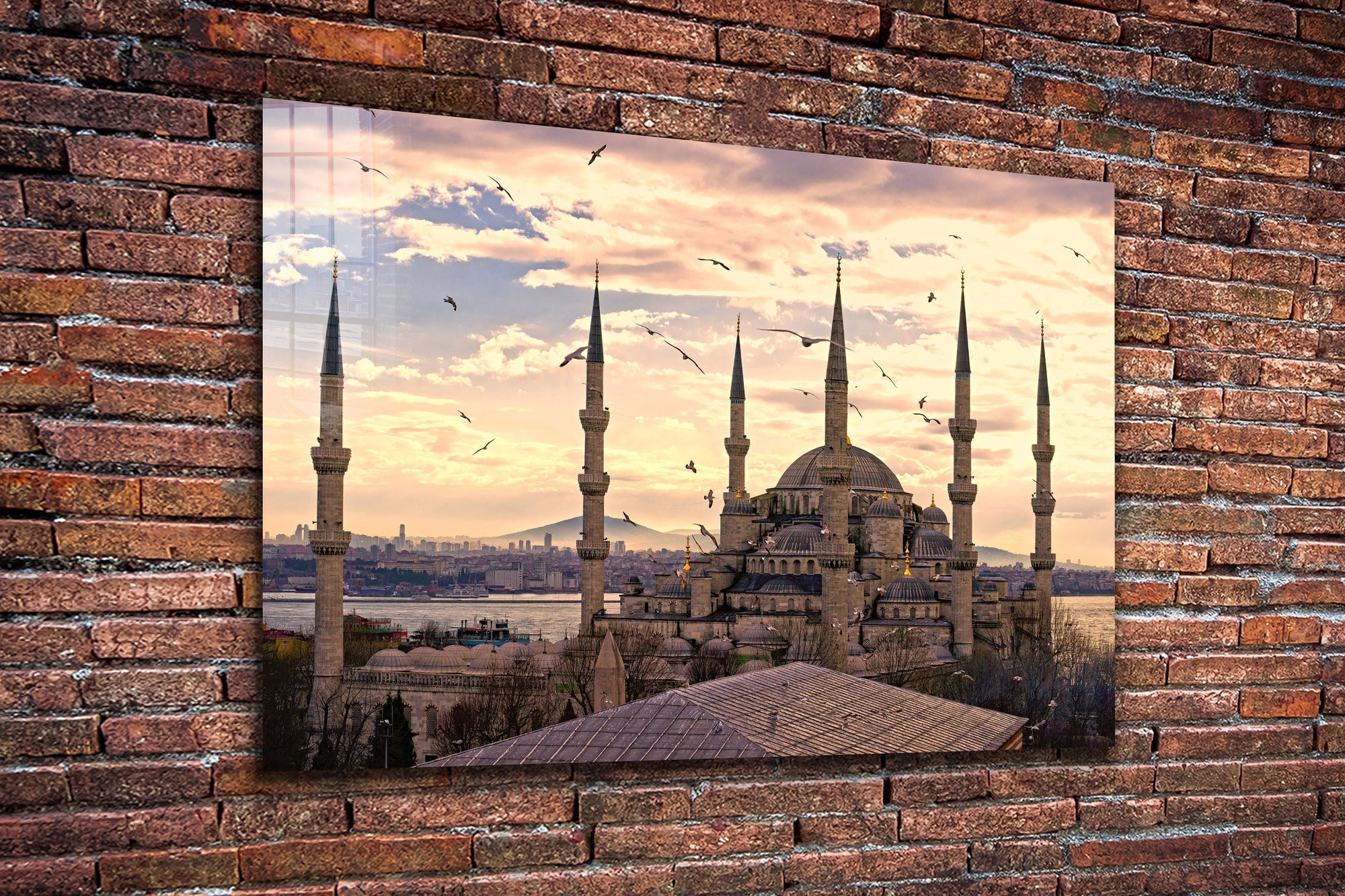 Blue Mosque, Large Glass Wall Art