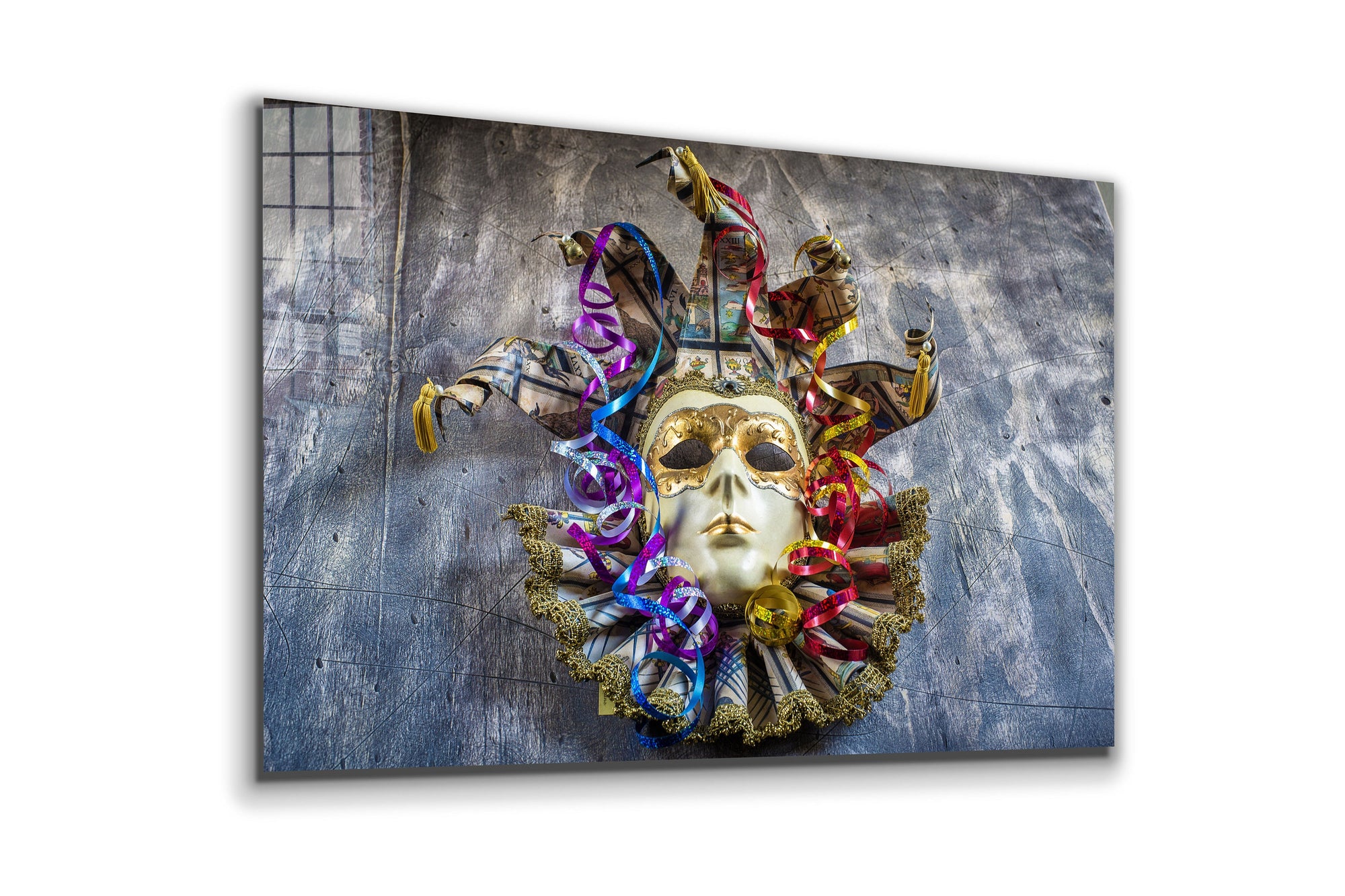 Venice Mask, Large Glass Wall Art