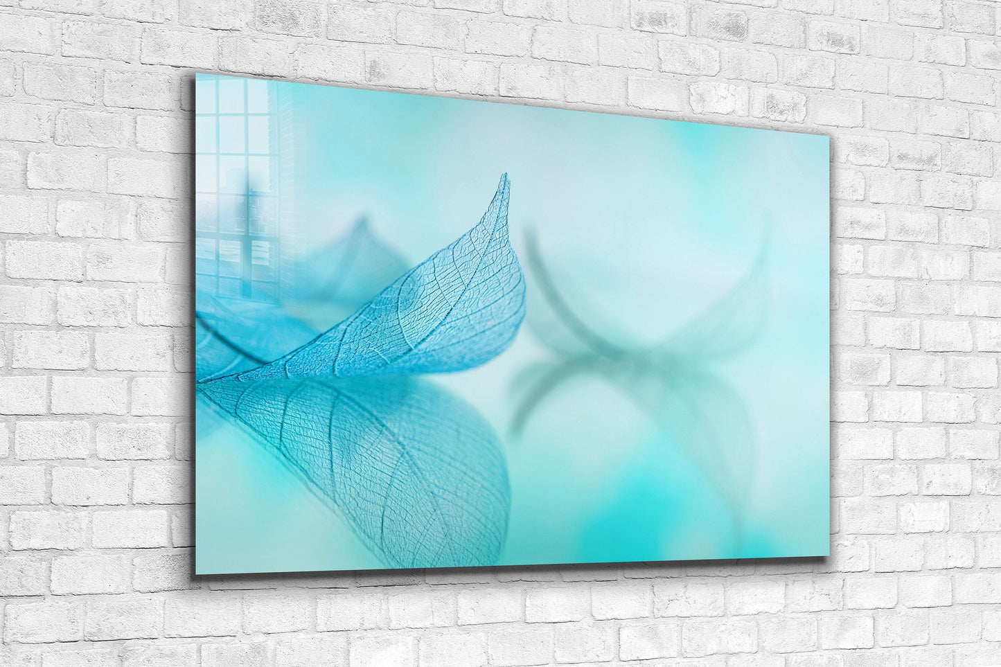 Abstract Feathers, Large Glass Wall Art