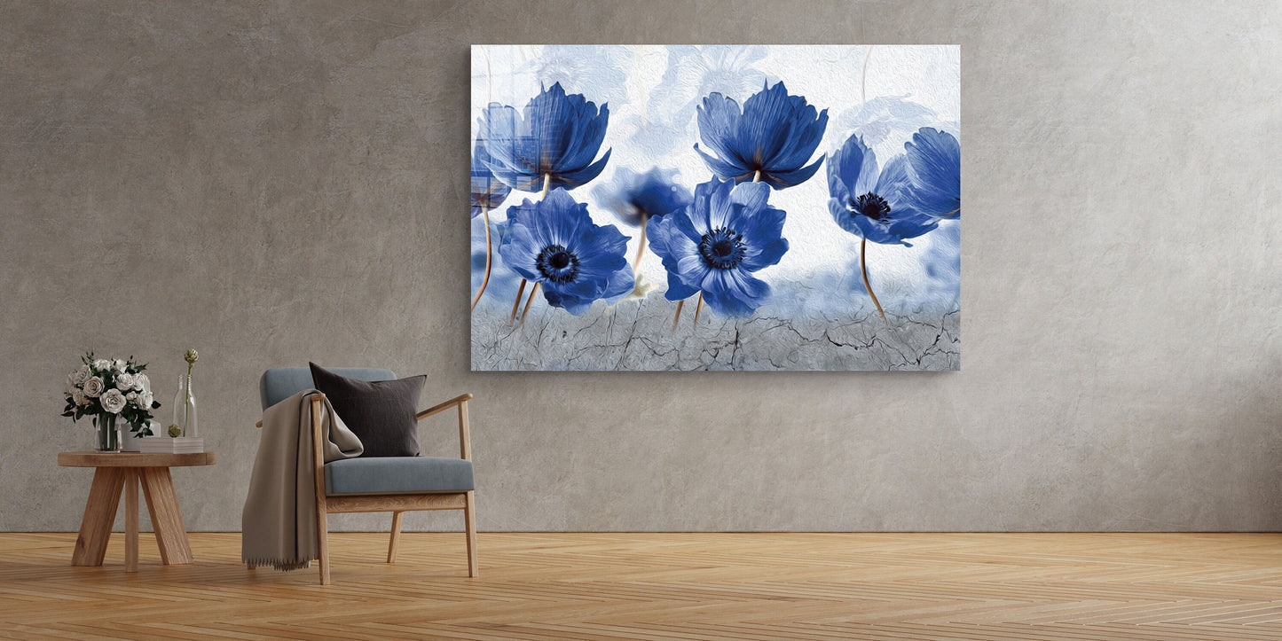 Flowers, Large Glass Wall Art