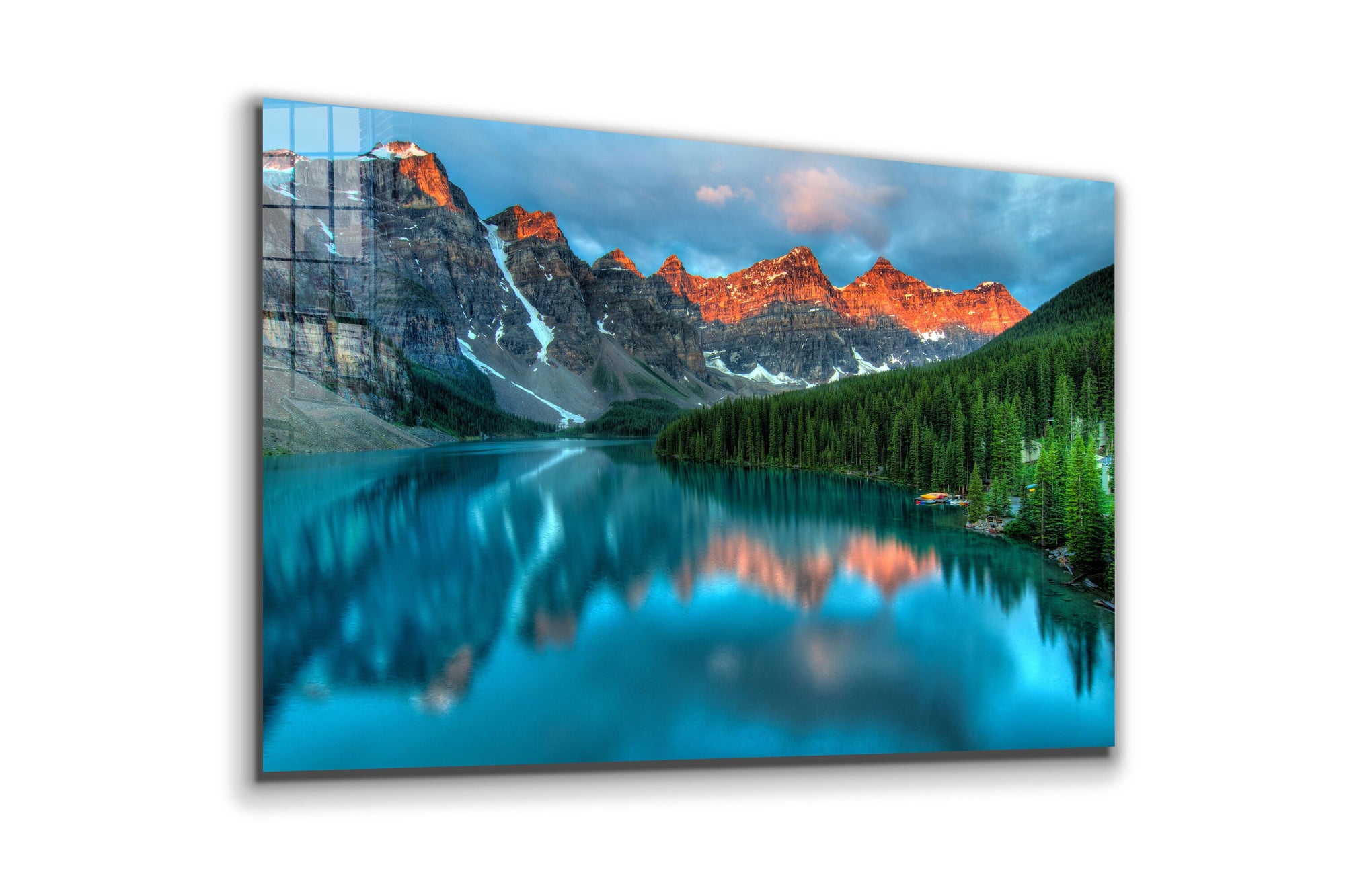 Banff National Park, Canada Moraine Lake at Dawn, Large Glass Wall Art