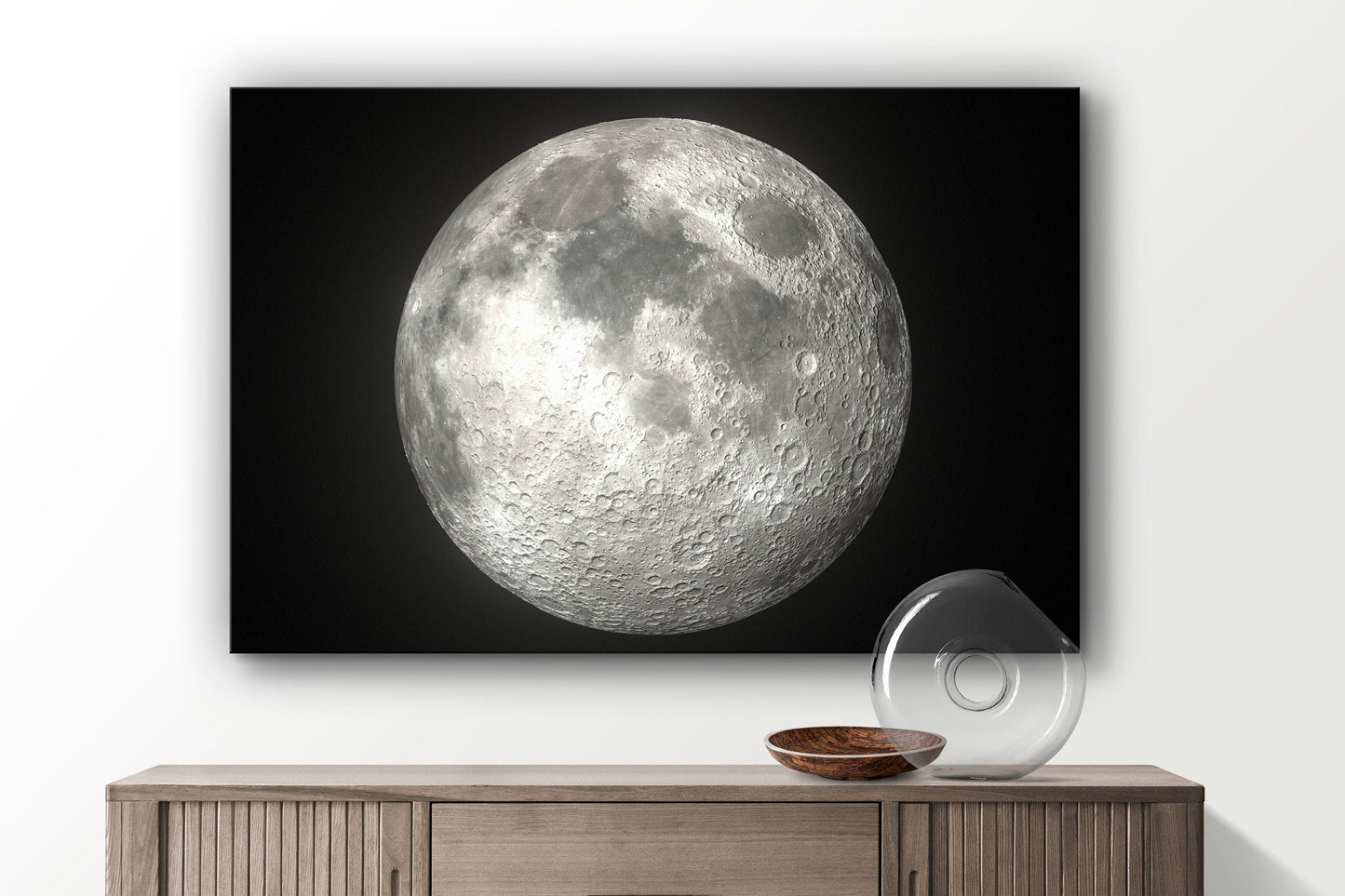 Full Moon, Large Glass Wall Art