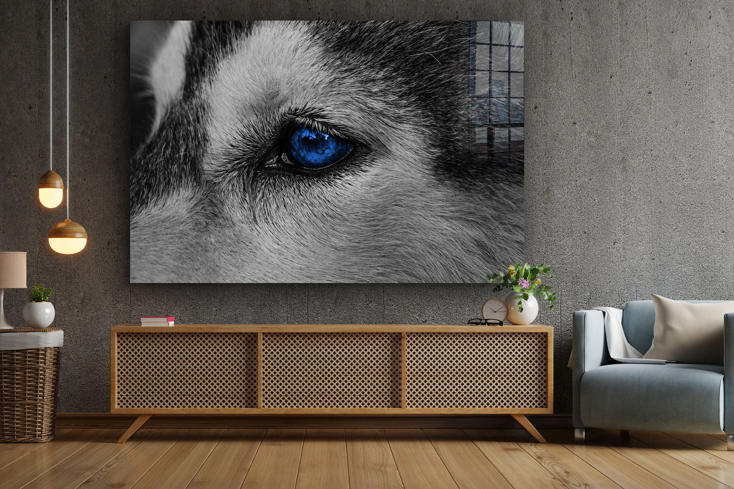 Eye of the Wolf, Large Glass Wall Art