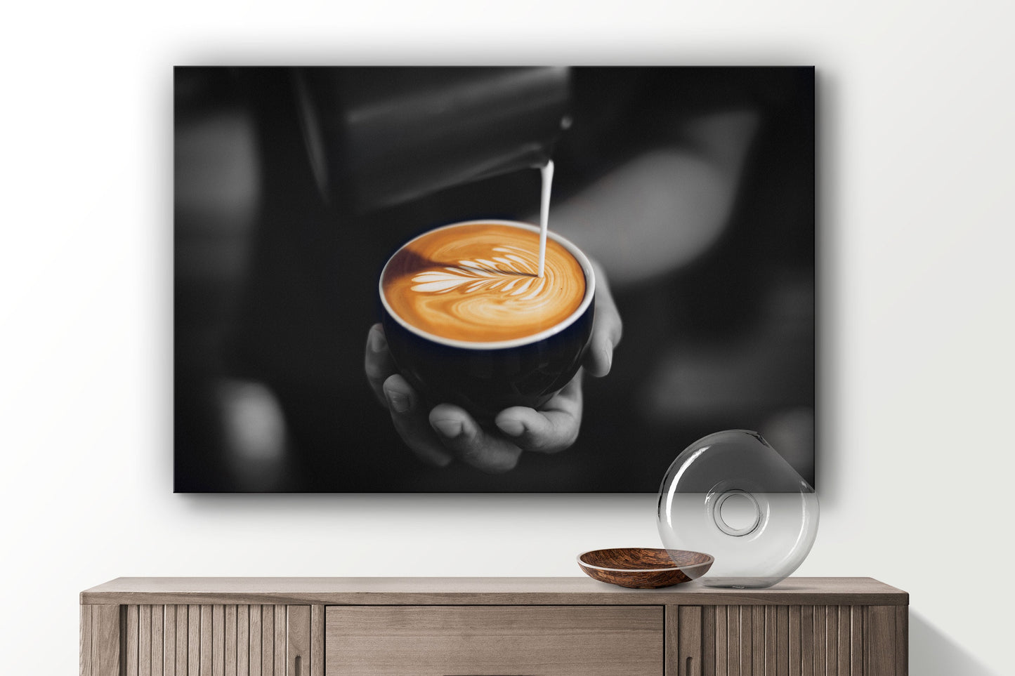 Espresso Art, Barista Art, Latte Art, Large Glass Wall Art