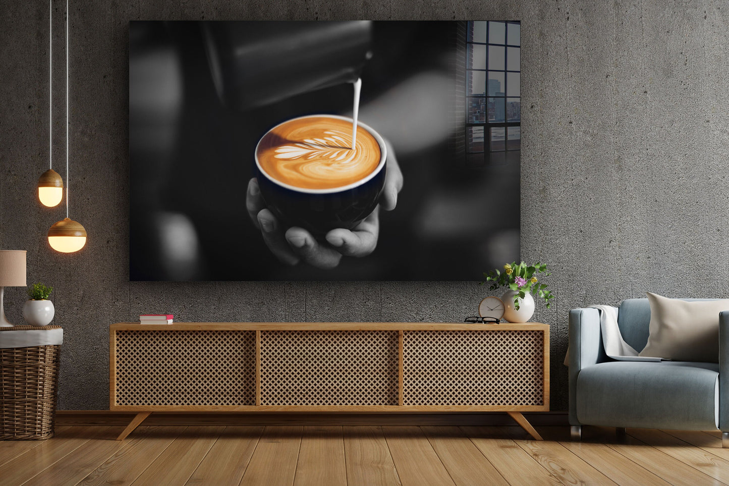 Espresso Art, Barista Art, Latte Art, Large Glass Wall Art