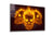 Skulls of Fire, Large Glass Wall Art