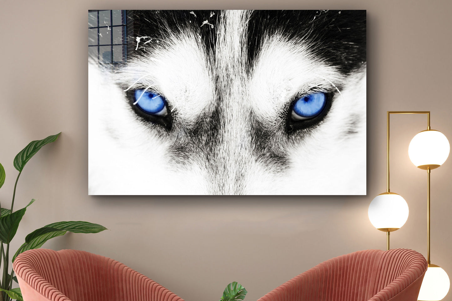 Wolf Large Glass Wall Art