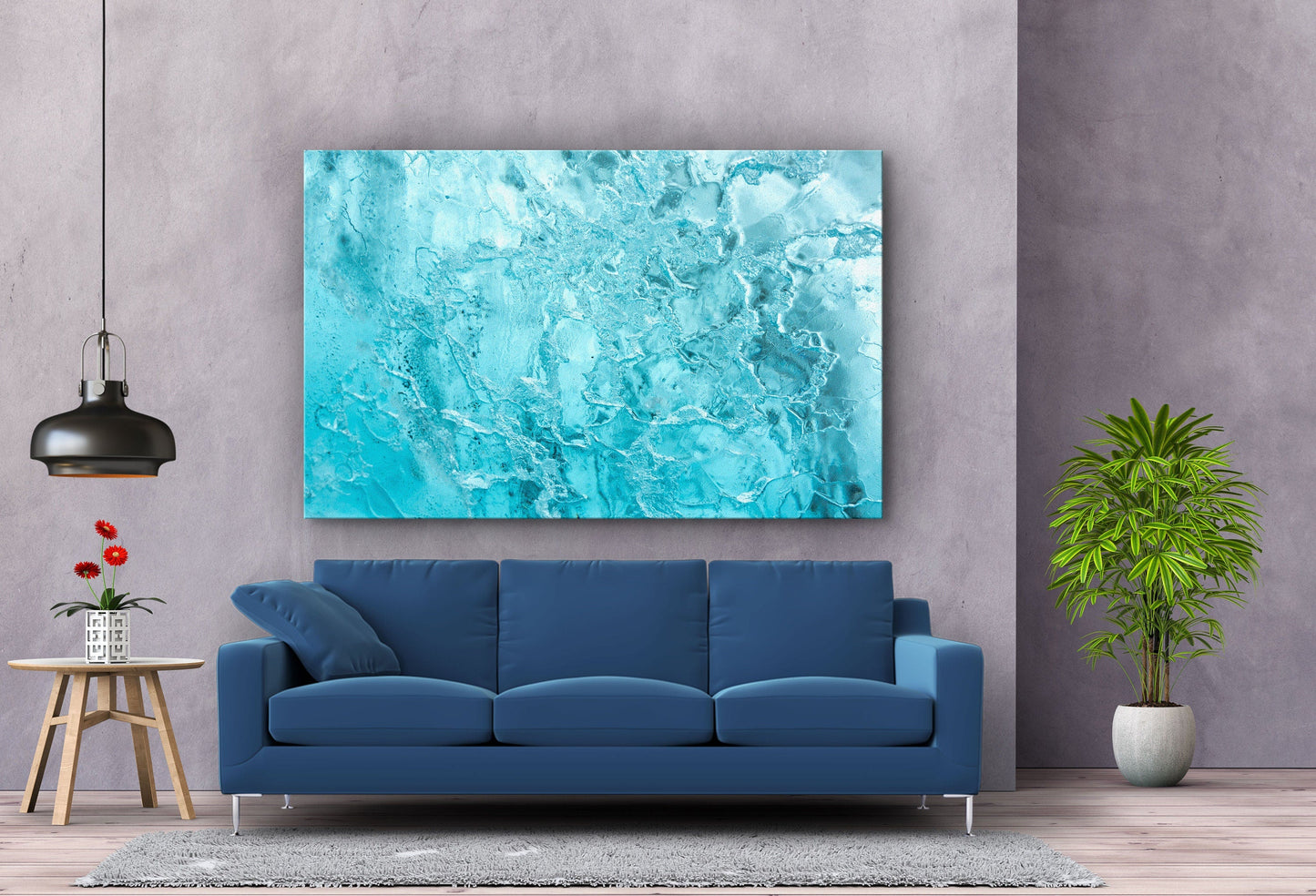 Frozen Abstract, Large Glass Wall Art