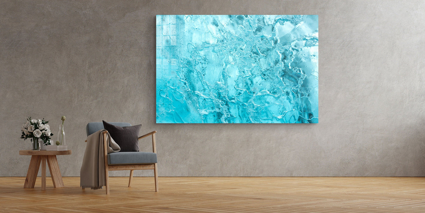 Frozen Abstract, Large Glass Wall Art