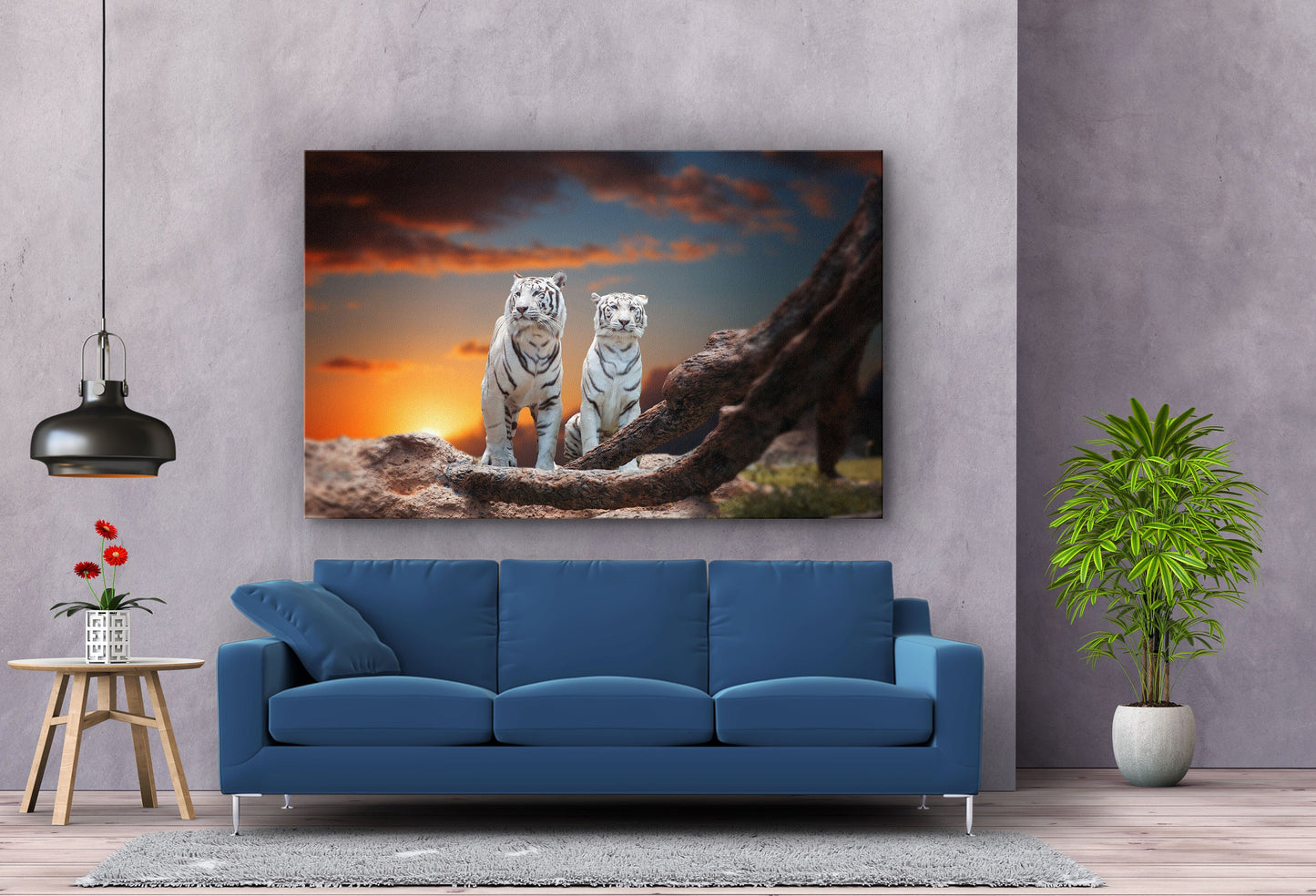 Tigers, Large Glass Wall Art