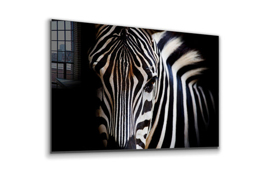 Zebra, Large Glass Wall Art