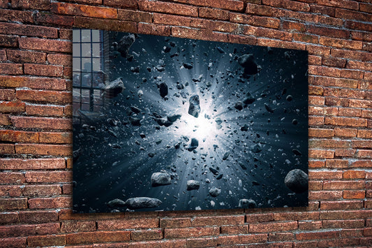 Exploding Stones, Large Glass Wall Art