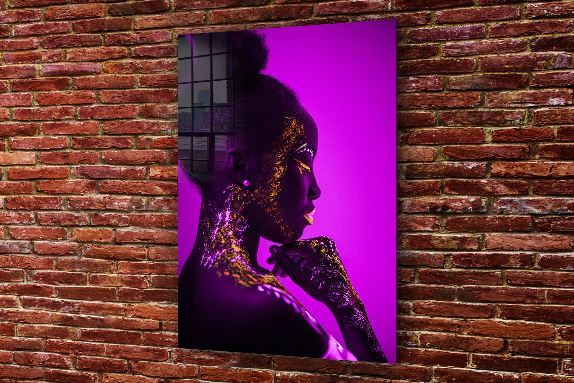 Woman Silhouette, Large Glass Wall Art