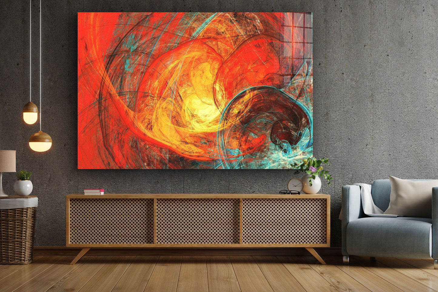 Abstract Art, Large Glass Wall Art