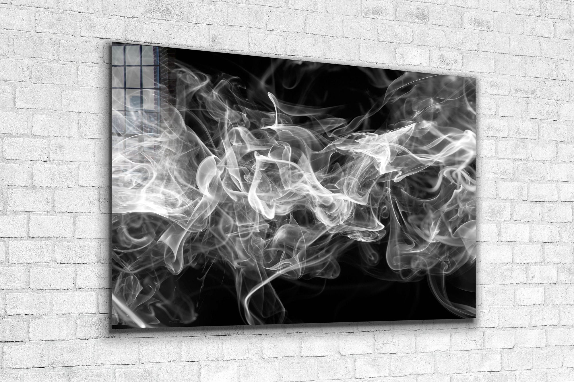 Smoke, Large Glass Wall Art