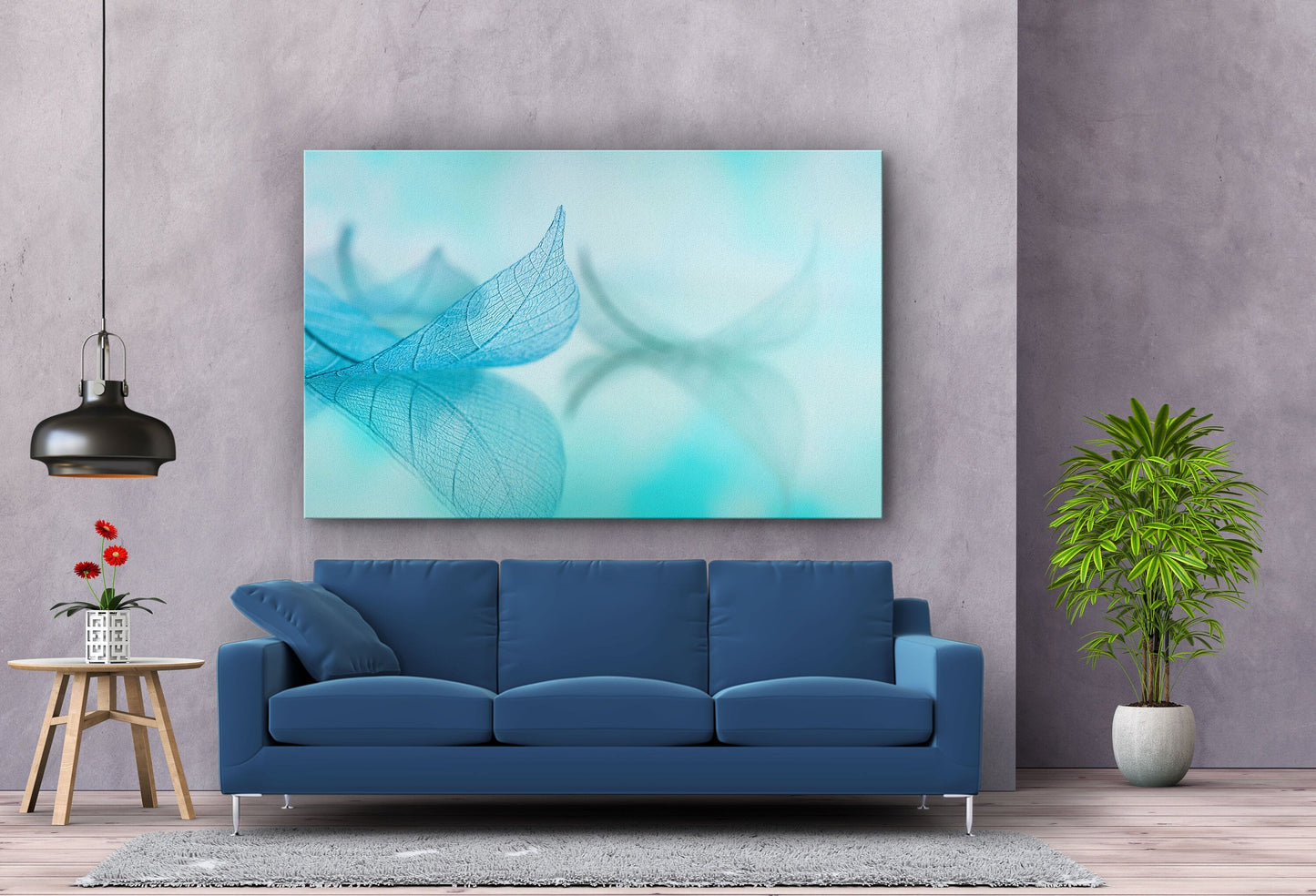 Abstract Feathers, Large Glass Wall Art