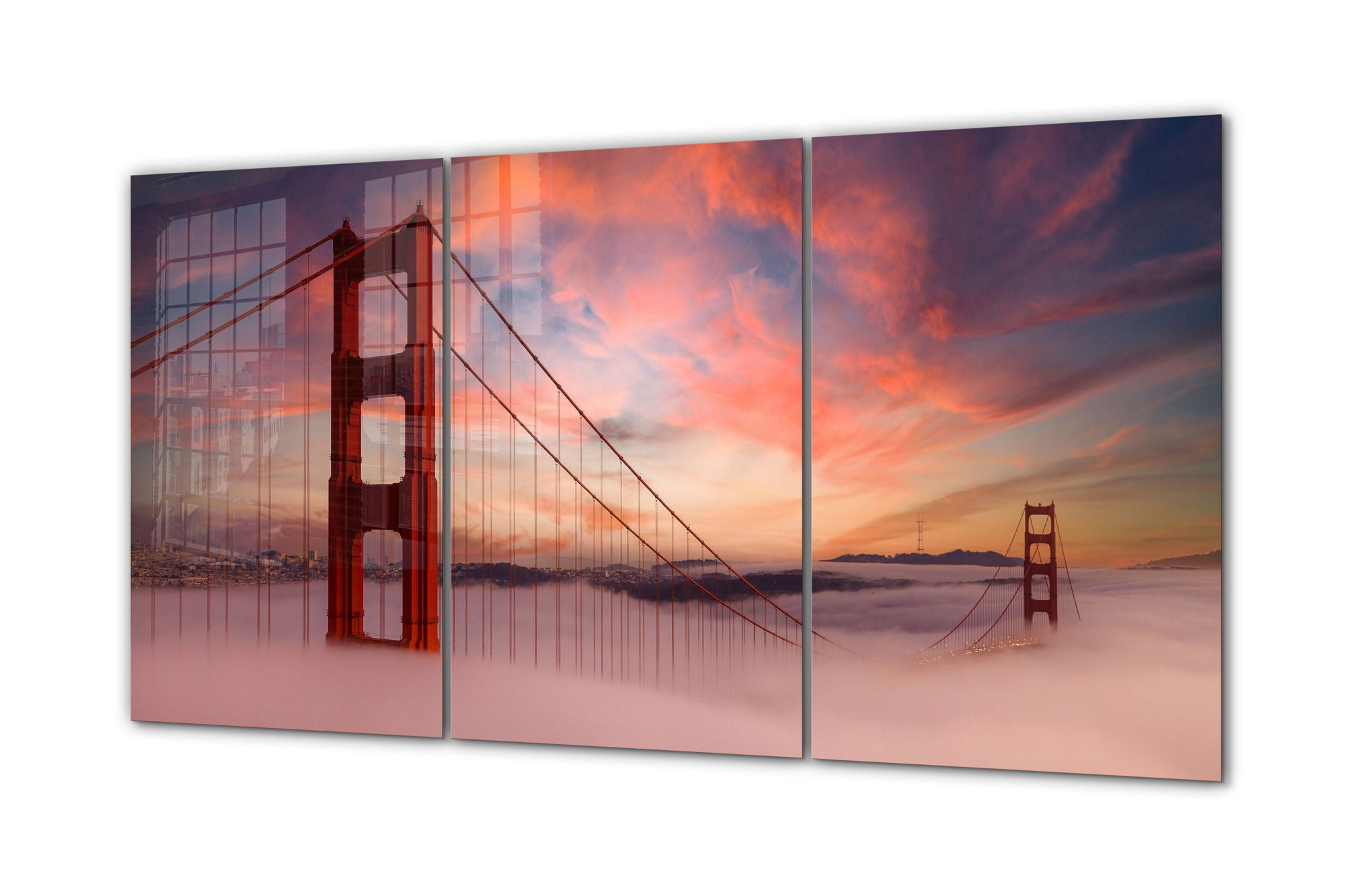 San Francisco Bridge Mega, Extra Large Glass Wall Art