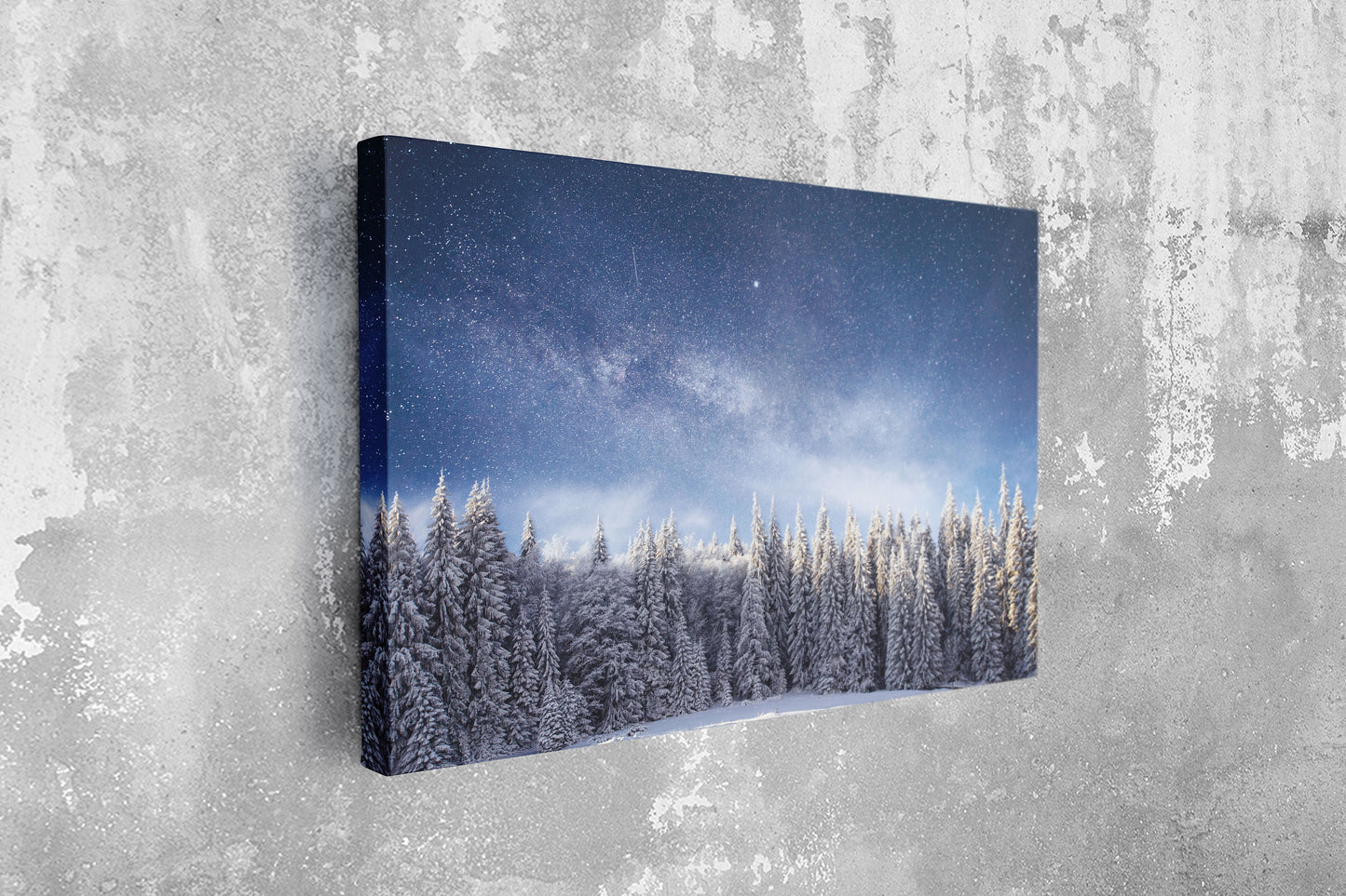 Snowy Forest, Large Glass Wall Art