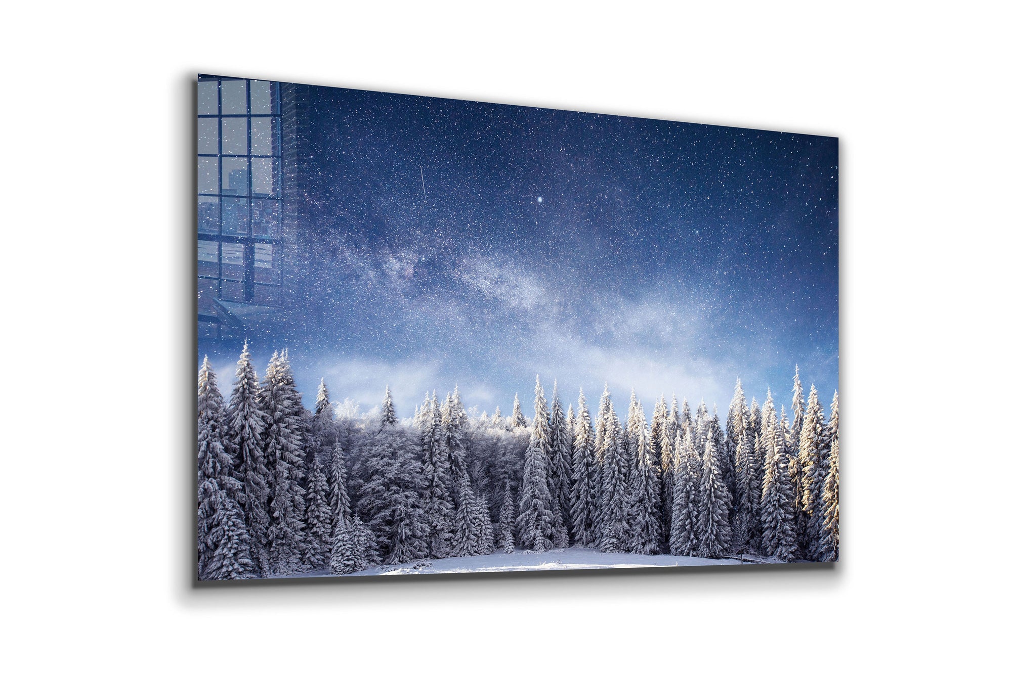 Snowy Forest, Large Glass Wall Art