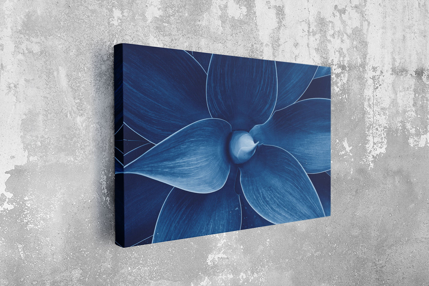 Blue Flower, Large Glass Wall Art