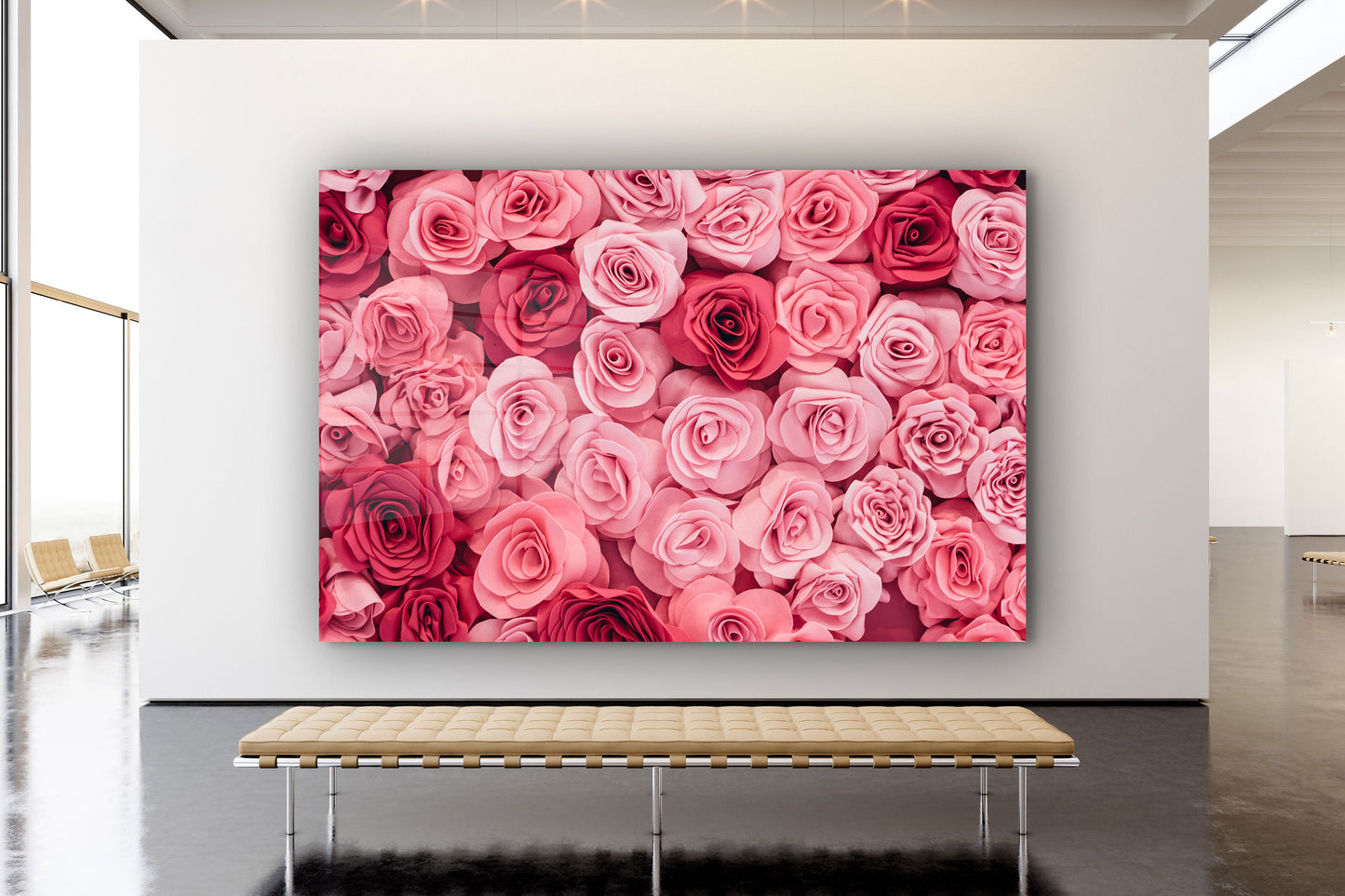 Roses, Large Glass Wall Art