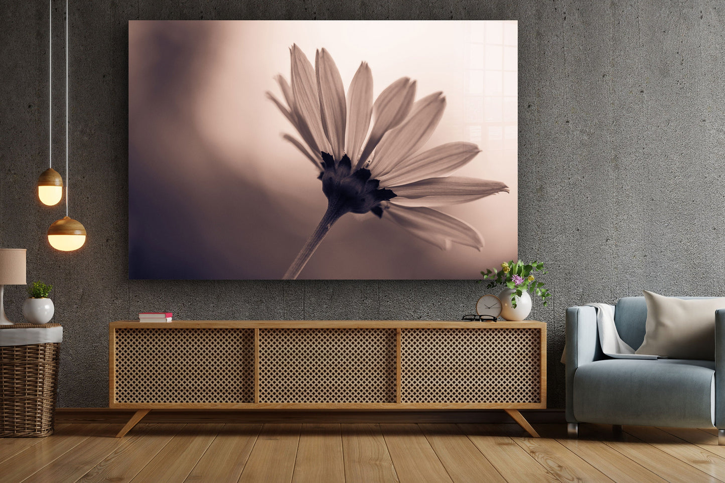 Dandelion, Large Glass Wall Art