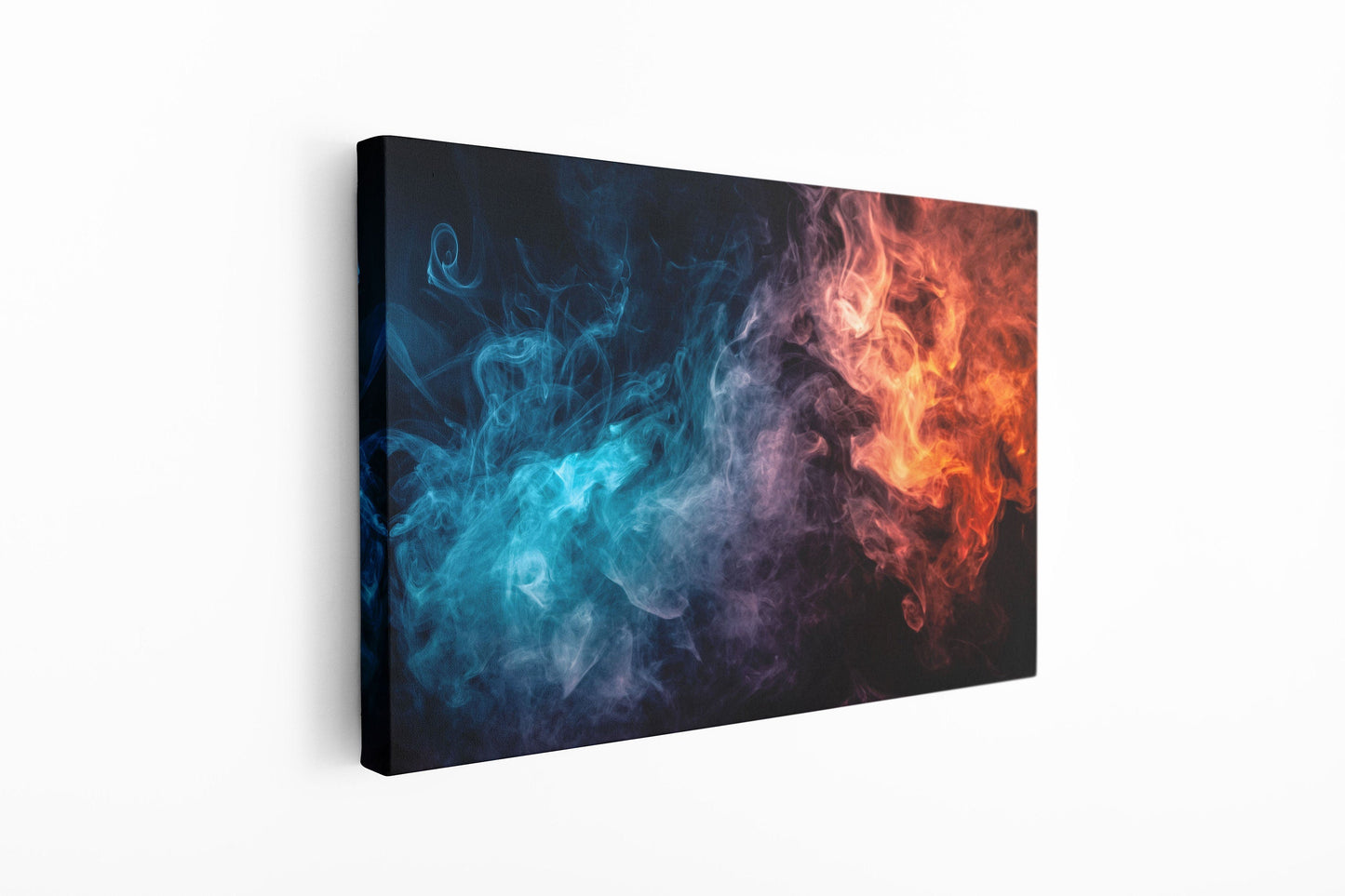 Fire and Ice Abstract, Large Glass Wall Art