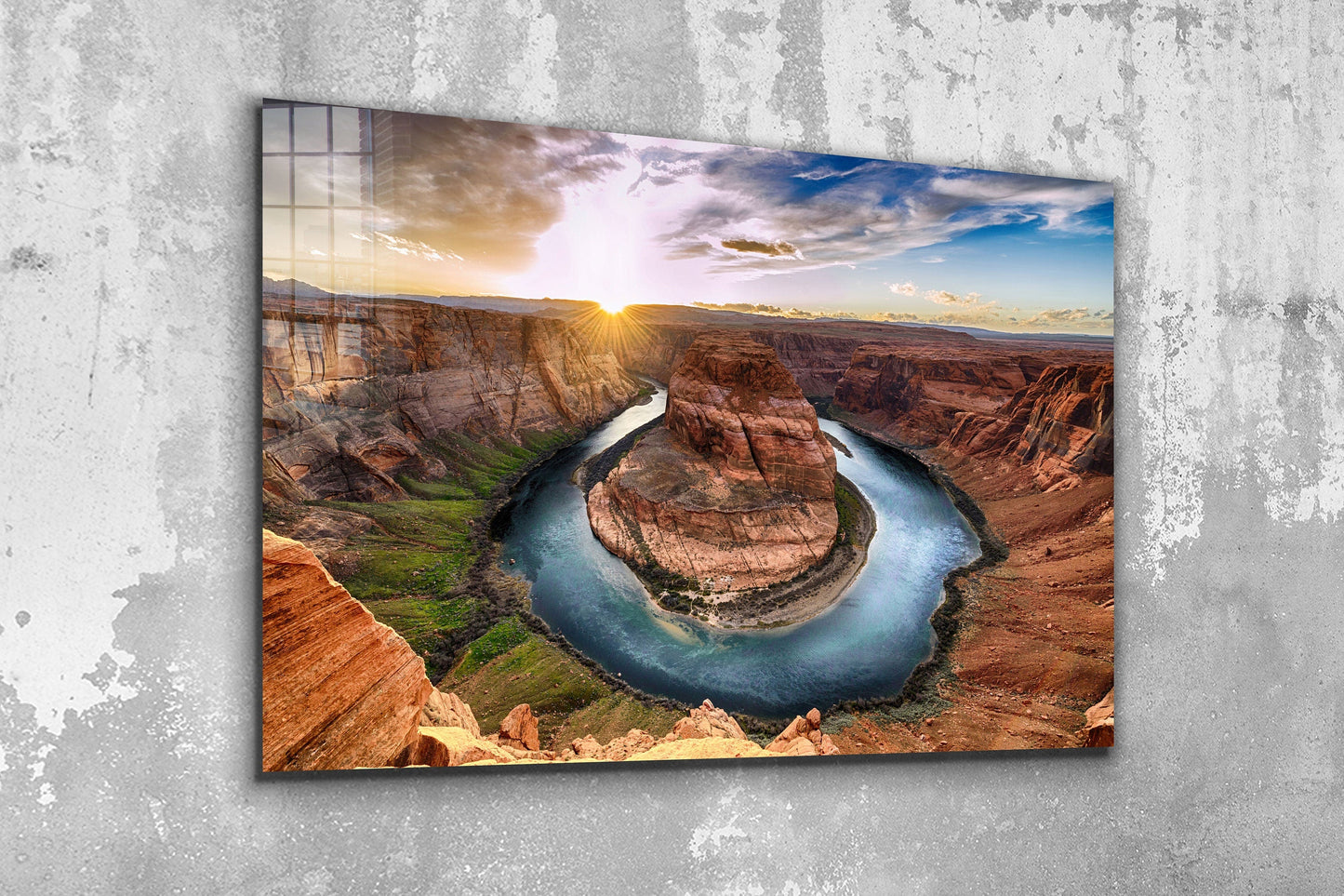 Horseshoe Bent, Large Glass Wall Art