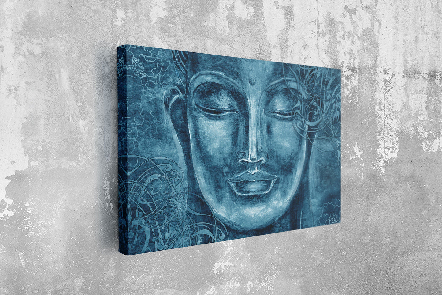 Buddha Abstract, Large Glass Wall Art