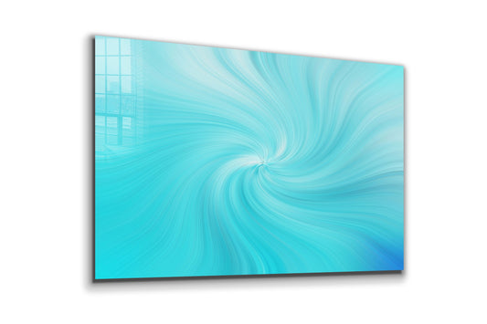 Abstract Blue, Large Glass Wall Art