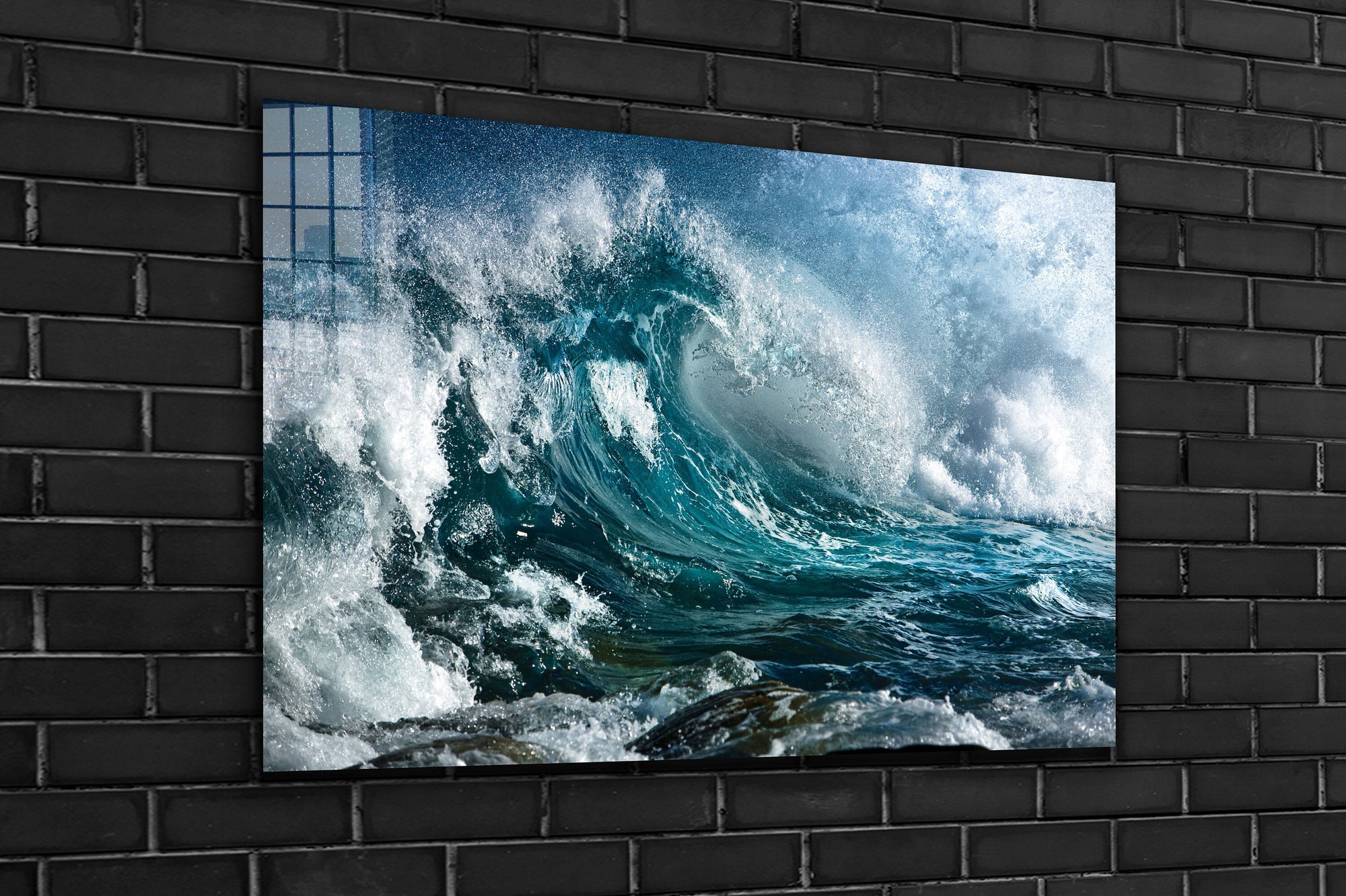 Rough Waves, Large Glass Wall Art