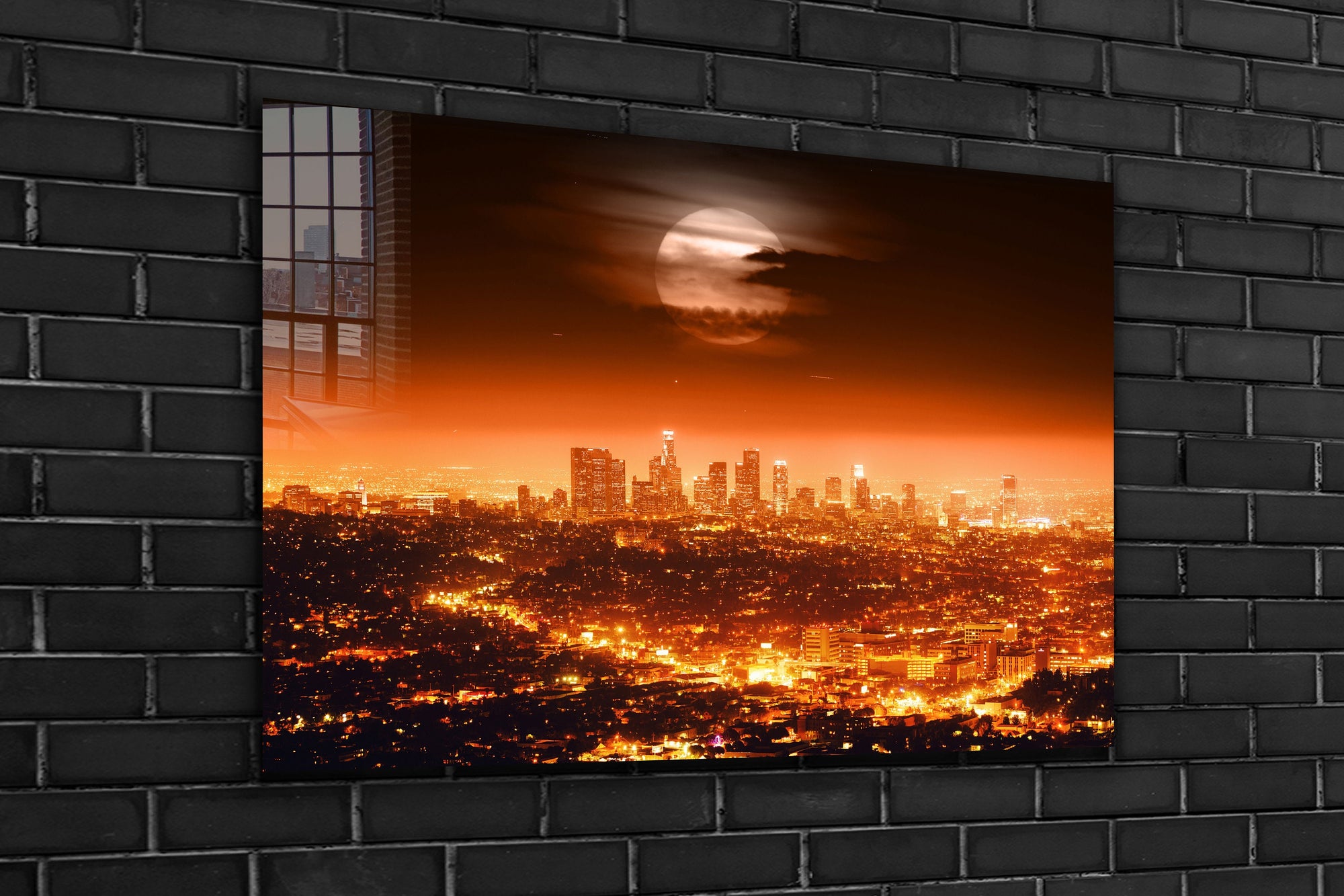 Sunset In The City, Large Glass Wall Art