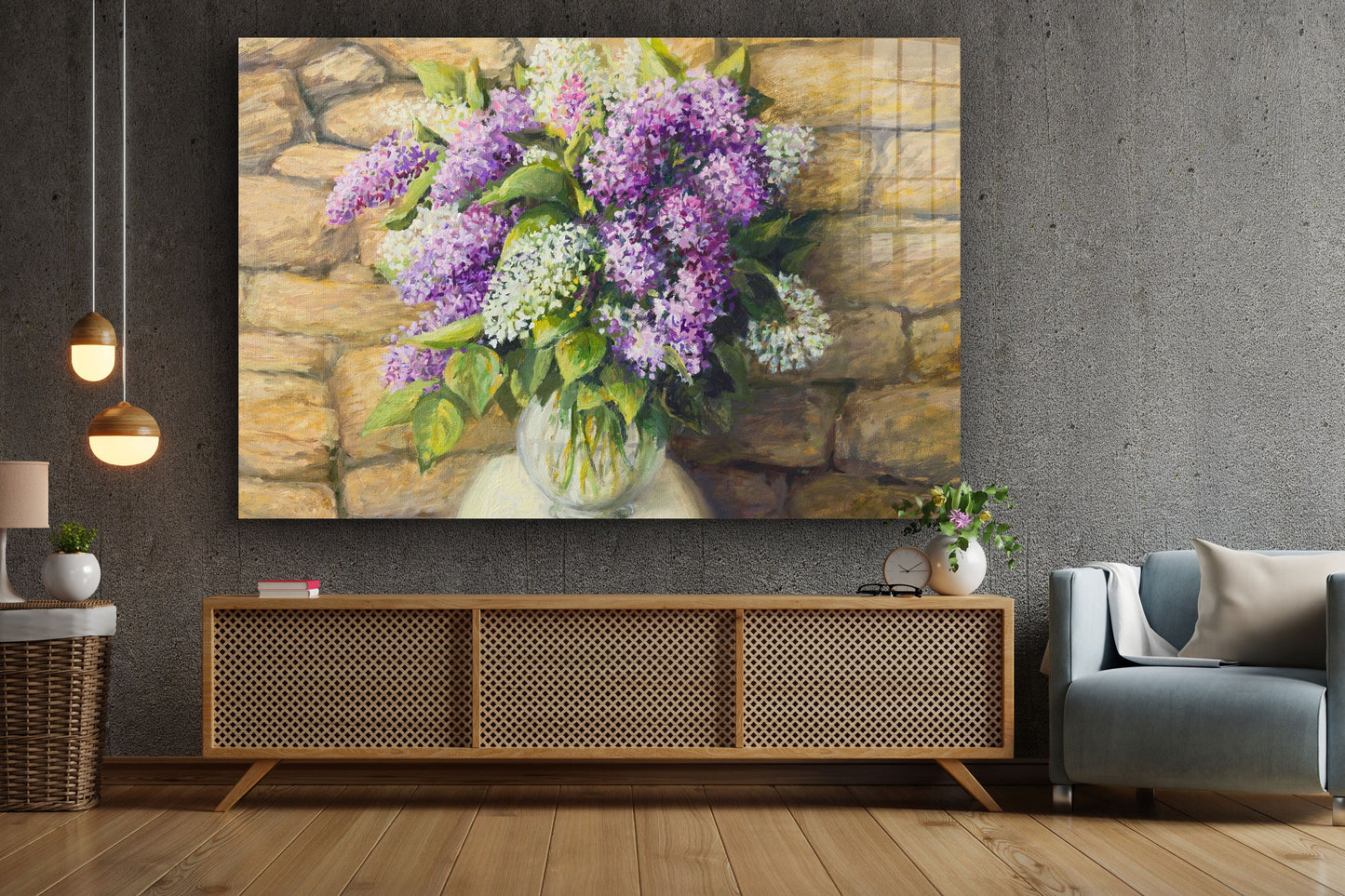 Hyacinth Flower, Large Glass Wall Art