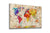 World Map With Watercolor Effect, Large Glass Wall Art