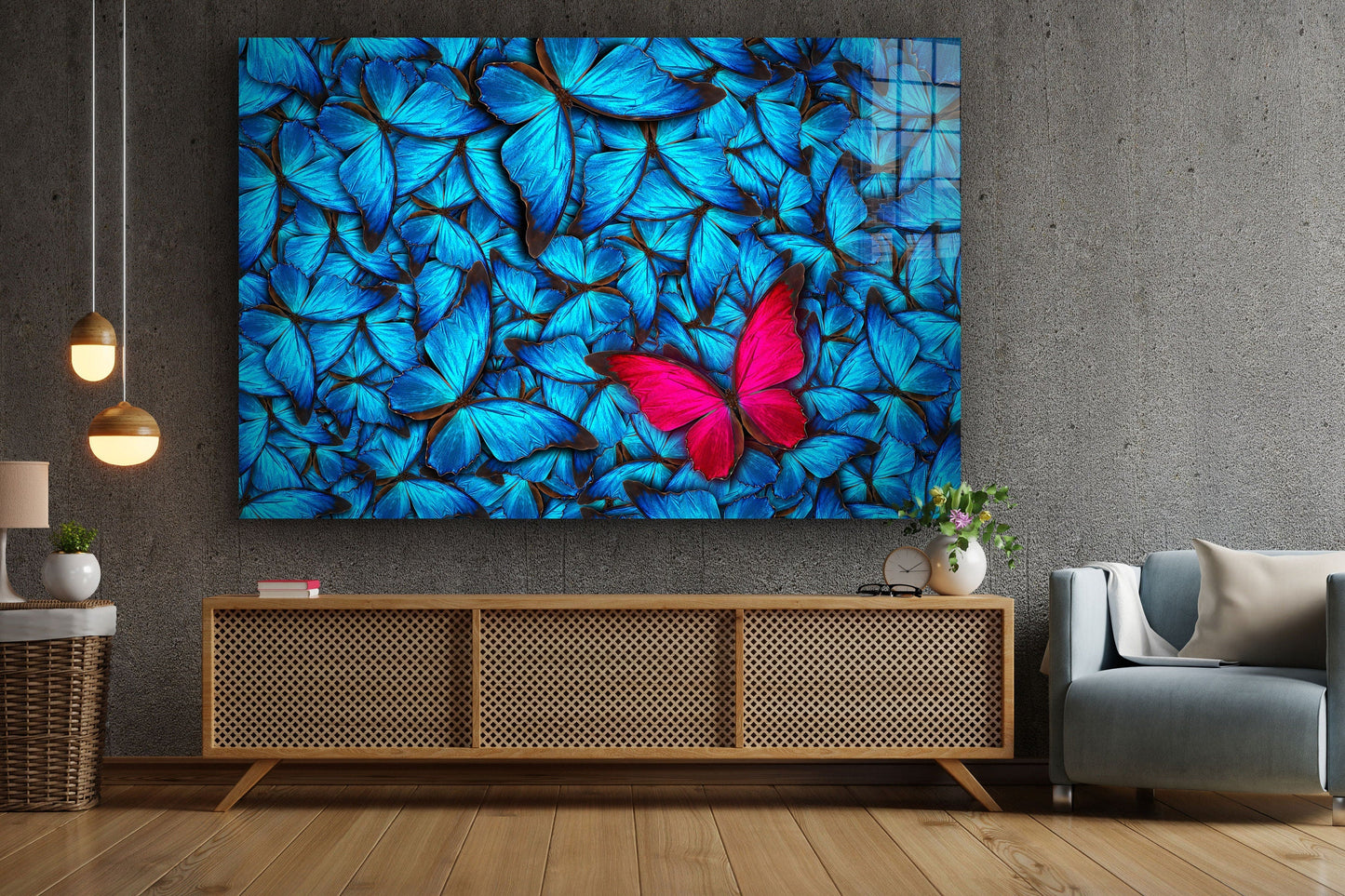 Butterflies, Large Glass Wall Art